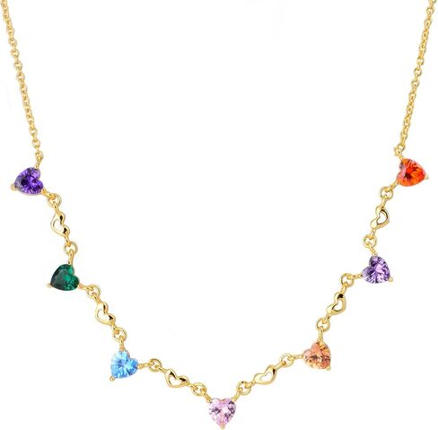 G & Gemsjew Sparkling 14k قلادة زركونيا مكعب مطلي بالذهب للنساء | هدايا المجوهرات اليومية الأنيقة للزوجة ، صديقة | عيد ميلاد ، الذكرى السنوية ، ملحقات حفلات وصيفات الشرف in Saudi Arabia