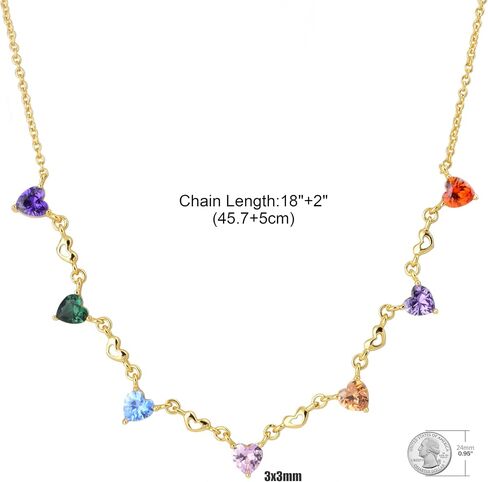 G & Gemsjew Sparkling 14k قلادة زركونيا مكعب مطلي بالذهب للنساء | هدايا المجوهرات اليومية الأنيقة للزوجة ، صديقة | عيد ميلاد ، الذكرى السنوية ، ملحقات حفلات وصيفات الشرف in Saudi Arabia