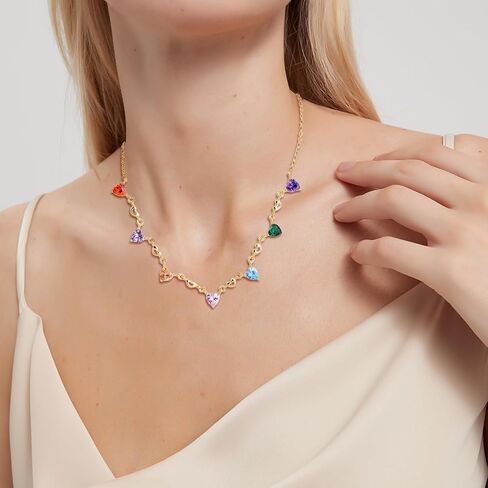 G & Gemsjew Sparkling 14k قلادة زركونيا مكعب مطلي بالذهب للنساء | هدايا المجوهرات اليومية الأنيقة للزوجة ، صديقة | عيد ميلاد ، الذكرى السنوية ، ملحقات حفلات وصيفات الشرف in Saudi Arabia