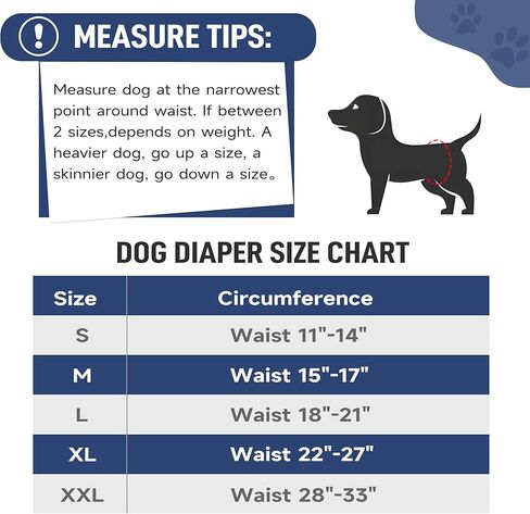 حفاضات للكلاب الذكور، أربطة لبطن الكلاب عالية الامتصاص للكلاب الذكور، لفافات ذكر للكلاب قابلة للغسل وإعادة الاستخدام (5 عبوات) in Kuwait