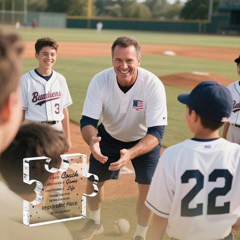Funnli Baseball Soccer Softball Coach Gifts Acrylic Plaque, Thank You Gifts for Hockey Football Basketball Volleyball Team Fitness Instructor, Birthday Christmas Thanksgiving Gifts for Coach in Saudi Arabia