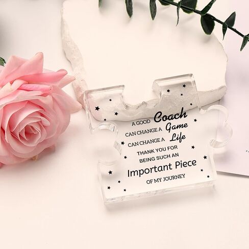 Funnli Baseball Soccer Softball Coach Gifts Acrylic Plaque, Thank You Gifts for Hockey Football Basketball Volleyball Team Fitness Instructor, Birthday Christmas Thanksgiving Gifts for Coach in Saudi Arabia