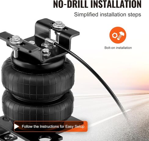 VEVOR Air Bag Suspension Kit, Air Springs Suspension Bag Kit Compatible with 2001-2010 Chevrolet Silverado 2500/3500HD and GMC Sierra 2500/3500HD 4WD RWD, 5000 lbs Loading, 5 to 100 PSI in Kuwait