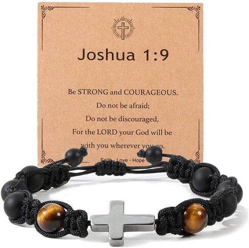 Cross Bracelet Gifts,First Communion Baptism Confirmation Catholic Christian Gifts for Son/Nephew/Teens/Men in Saudi Arabia