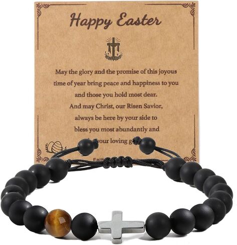 Cross Bracelet Gifts,First Communion Baptism Confirmation Catholic Christian Gifts for Son/Nephew/Teens/Men in Saudi Arabia