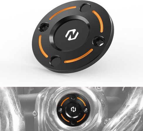 Orange Timer Cover Timing Device Cover Clock Timer Shell Aluminum Compatible with Harley Breakout FXBR 2018-2024, Road Glide Limited FLTRK 2020-2024, Replacement for 25600042, See Fitments in Saudi Arabia