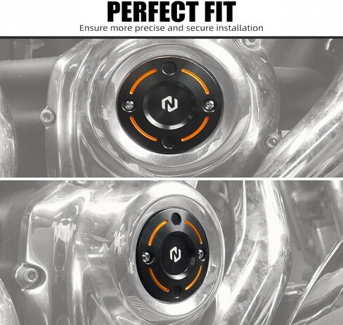 Orange Timer Cover Timing Device Cover Clock Timer Shell Aluminum Compatible with Harley Breakout FXBR 2018-2024, Road Glide Limited FLTRK 2020-2024, Replacement for 25600042, See Fitments in Saudi Arabia