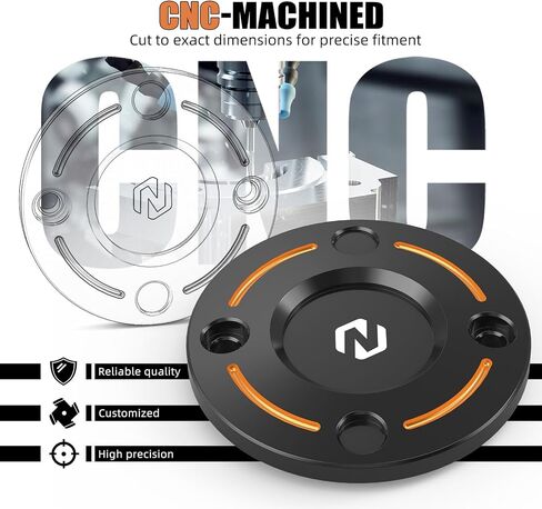 Orange Timer Cover Timing Device Cover Clock Timer Shell Aluminum Compatible with Harley Breakout FXBR 2018-2024, Road Glide Limited FLTRK 2020-2024, Replacement for 25600042, See Fitments in Saudi Arabia