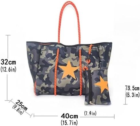 XPONNI Neoprene Large Beach Tote Bag for Women - Pool, Gym, Travel in Kuwait