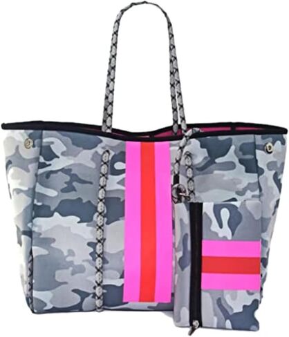 XPONNI Neoprene Large Beach Tote Bag for Women - Pool, Gym, Travel in Kuwait