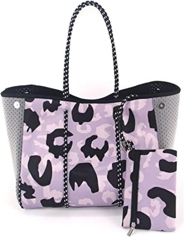 XPONNI Neoprene Large Beach Tote Bag for Women - Pool, Gym, Travel in Kuwait