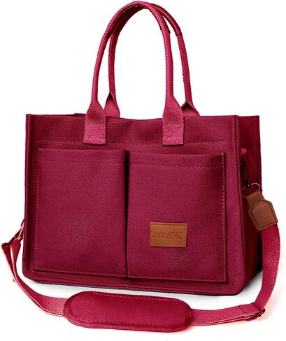Canvas Tote Bag for Women,Large Totes Bags with Pockets,Womens Crossbody Purse Handbags for Travel Work Gift,2 Sizes in Saudi Arabia