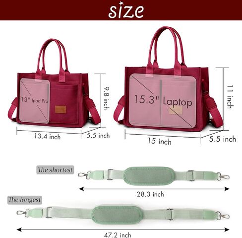 Canvas Tote Bag for Women,Large Totes Bags with Pockets,Womens Crossbody Purse Handbags for Travel Work Gift,2 Sizes in Saudi Arabia