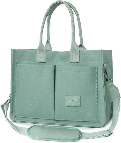 Canvas Tote Bag for Women,Large Totes Bags with Pockets,Womens Crossbody Purse Handbags for Travel Work Gift,2 Sizes in Saudi Arabia