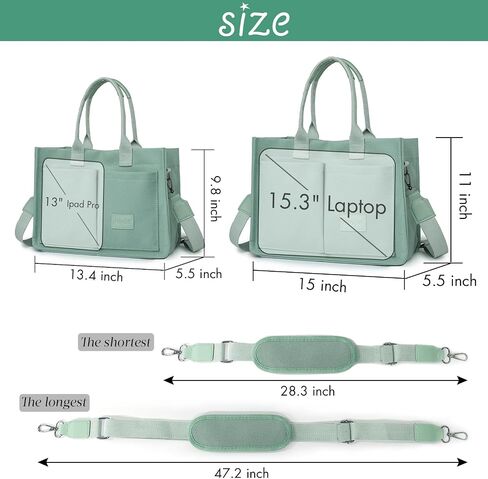 Canvas Tote Bag for Women,Large Totes Bags with Pockets,Womens Crossbody Purse Handbags for Travel Work Gift,2 Sizes in Saudi Arabia