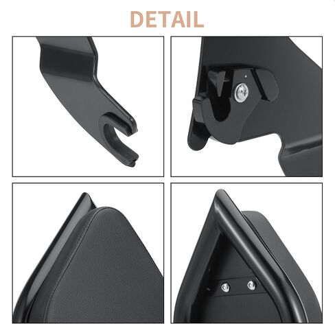 Detachable Sissy Bar Backrest Passenger Backrest Compatible with Harley Touring Street Glide Road Glide Road King Electra Glide 2009-2024 (Black) in Saudi Arabia