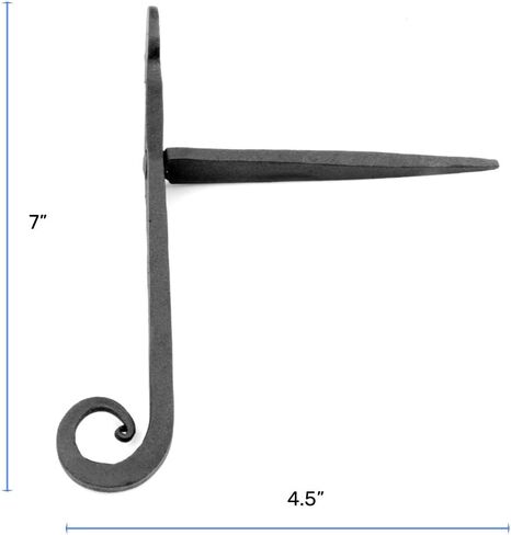 يقوم المجددون بتوريد كلاب مصراع من الحديد المطاوع - كلب مصراع ذيل الجرذ شديد التحمل لتحسين المنزل - مصاريع زخرفية ريفية - مثبتات مصراع عاصفة متينة مع أجهزة تثبيت - حزمة من 6 قطع in Kuwait