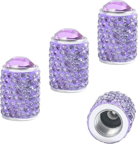 4PCS Tire Caps,Tire Valve Stem Caps,Car Accessories Handmade Crystal Rhinestone Bling Tire Valve Stem Caps Cover,Dustproof Stem Cap for Auto Wheel,Fit for Cars,Trucks,Motorcycles,SUV (Pink) in Saudi Arabia