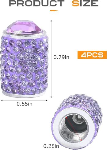 4PCS Tire Caps,Tire Valve Stem Caps,Car Accessories Handmade Crystal Rhinestone Bling Tire Valve Stem Caps Cover,Dustproof Stem Cap for Auto Wheel,Fit for Cars,Trucks,Motorcycles,SUV (Pink) in Saudi Arabia