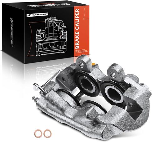 A-Premium Disc Brake Caliper Assembly Compatible with Select Ford Models - For Mustang 1965 2.8L 4.3L 1965-1966 3.3L 4.7L - Front Left Driver Side in Saudi Arabia