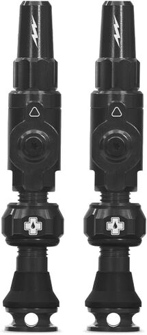 Muc-Off Big Bore Lite Tubeless Valves, Iridescent 45mm - Precision Engineered Dust Caps for Bikes with Revolutionary Airflow Technology - Presta Valve Caps for Tubeless MTB/Road/Gravel Bikes in Saudi Arabia
