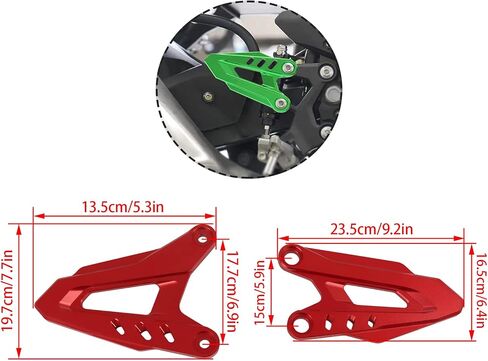 Rider Foot Peg Heel Guard Plates Motorcycle Footrest Pedal Protector Compatible with Kawasaki NINJA400 Z400 NINJA 400 500 NINJA e-1 Z e-1 Z 7 HYBRID in Saudi Arabia