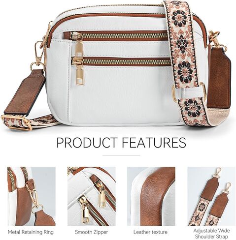 محفظة WJCD Women's Crossbody - حقيبة كتف خفيفة الوزن من الجلد مع حزام قابل للتعديل ، حقائب يد صغيرة أنيقة in Kuwait