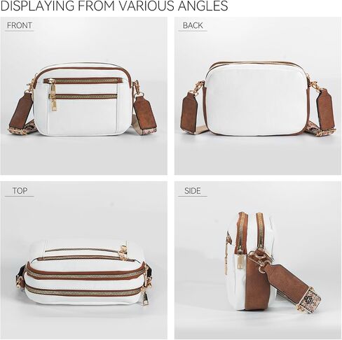 محفظة WJCD Women's Crossbody - حقيبة كتف خفيفة الوزن من الجلد مع حزام قابل للتعديل ، حقائب يد صغيرة أنيقة in Kuwait