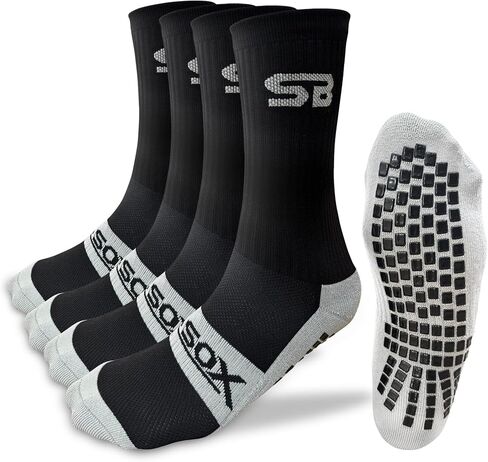 SB SOX Grip Socks for Men and Women (2 Pairs) – Non Slip Soccer Grip Socks for Football, Basketball, and Improved Performance in Saudi Arabia