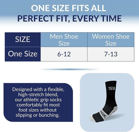 SB SOX Grip Socks for Men and Women (2 Pairs) – Non Slip Soccer Grip Socks for Football, Basketball, and Improved Performance in Saudi Arabia
