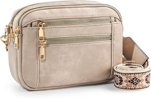 محفظة WJCD Women's Crossbody - حقيبة كتف خفيفة الوزن من الجلد مع حزام قابل للتعديل ، حقائب يد صغيرة أنيقة in Kuwait