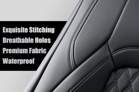 Coverado Full Set F150 Seat Covers, Waterproof Faux Leather Full Coverage Protector for 2015-2025 Ford F150 & 2017-2025 F250 F350 F450 Crew Cab, Black Truck Interior Car Seat Cushion Covers in Saudi Arabia