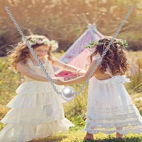 LQRI Flower Girl Gift Wedding Pearl Flower Necklace Bridesmaids Gift Wedding Party Necklace Proposal Gift in Saudi Arabia