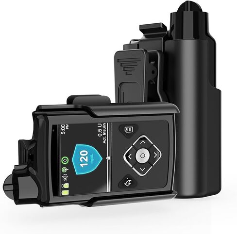 علبة بيلترون مع مقطع حزام ل Medtronic Mailured 780g 770g 670g 630g مضخة الأنسولين 640g (حالة مقطع دوارة قوية ودائمة) - أسود in Kuwait