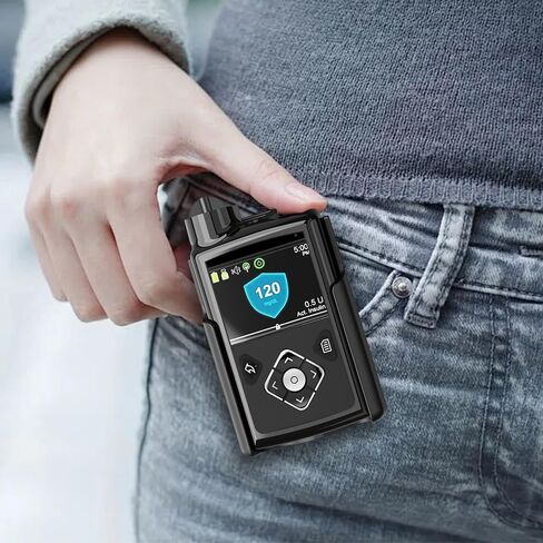 علبة بيلترون مع مقطع حزام ل Medtronic Mailured 780g 770g 670g 630g مضخة الأنسولين 640g (حالة مقطع دوارة قوية ودائمة) - أسود in Kuwait