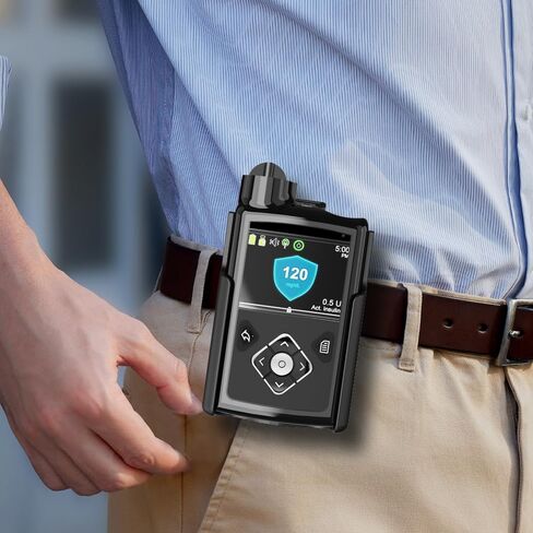علبة بيلترون مع مقطع حزام ل Medtronic Mailured 780g 770g 670g 630g مضخة الأنسولين 640g (حالة مقطع دوارة قوية ودائمة) - أسود in Kuwait