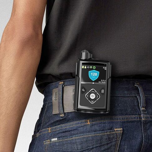 علبة بيلترون مع مقطع حزام ل Medtronic Mailured 780g 770g 670g 630g مضخة الأنسولين 640g (حالة مقطع دوارة قوية ودائمة) - أسود in Kuwait