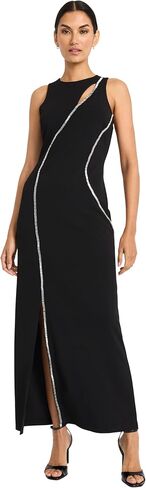 Maggy London Women's Crystal Trimmed Fitted Maxi-Special Occasion Formal-Evening Gown Dress in Saudi Arabia