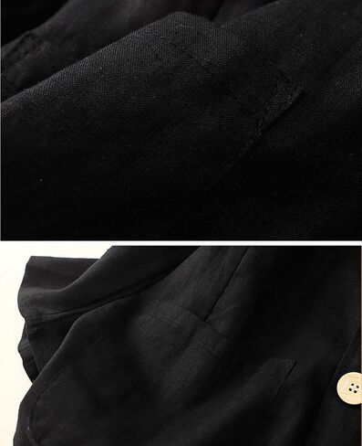 Mintlimit Womens Linen Blazer Summer 3/4 Sleeve Notch Label Work Office Suit Suit Disual Button Blazers مع جيوب in Kuwait