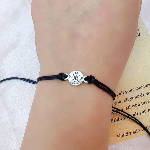 Graduation Bracelet Jewelry for Her/Him Adjustable Compass Bracelets Cards for Classmates,Memorial Graduation Bracelets with Inspirational Cards for School Grad,Adjustable Size Fit Most Wrists in Saudi Arabia