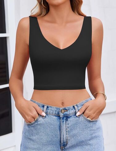Avidlove المرأة المثيرة محصول محصول الغطس Deep V Devel Neck Out Out Camisoles Slim Fit 2025 Strendy Summer in Kuwait