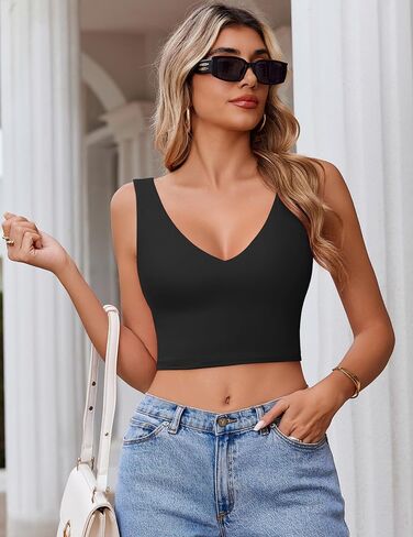 Avidlove المرأة المثيرة محصول محصول الغطس Deep V Devel Neck Out Out Camisoles Slim Fit 2025 Strendy Summer in Kuwait