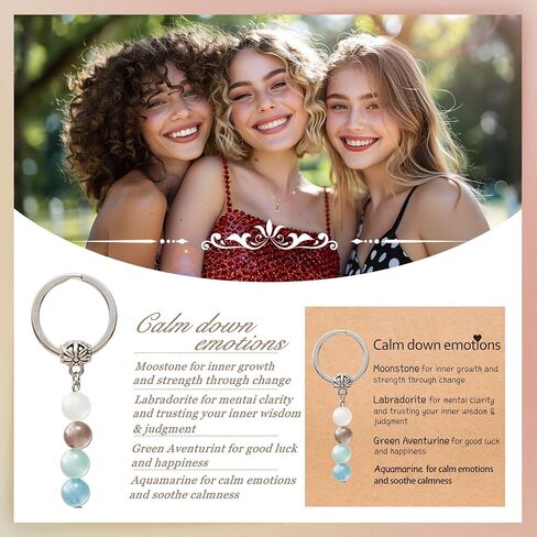 Natural Crystals Keychain Gift Small gifts Healing Stones Keychain Gifts Good luck gifts Inspirational gifts for women in Saudi Arabia