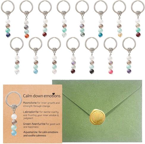 Natural Crystals Keychain Gift Small gifts Healing Stones Keychain Gifts Good luck gifts Inspirational gifts for women in Saudi Arabia