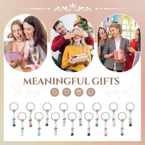Natural Crystals Keychain Gift Small gifts Healing Stones Keychain Gifts Good luck gifts Inspirational gifts for women in Saudi Arabia