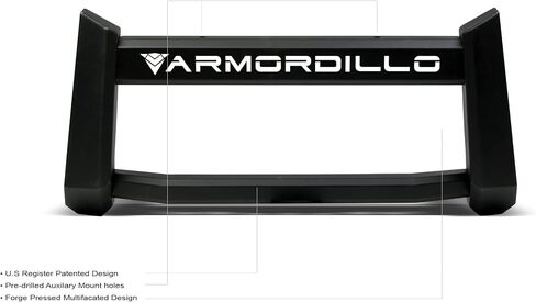 Armordillo 8703960 AR واقي مصبضة مصدٍ ما قبل المركز-الأسود غير اللامع 2017-2022 FORD F250 / F350 / F450 Superduty in Saudi Arabia