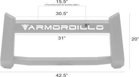Armordillo 8703960 AR واقي مصبضة مصدٍ ما قبل المركز-الأسود غير اللامع 2017-2022 FORD F250 / F350 / F450 Superduty in Saudi Arabia
