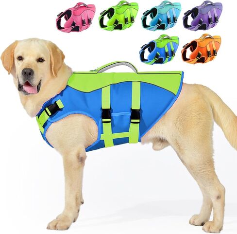 Dog Life Jacket - Reflective Swim Vest with Rescue Handle, Adjustable for Large Dogs (XL) in Saudi Arabia