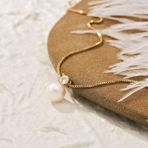 Pearl Necklaces for Women Dainty 14K Gold/Silver Plated Layered Simple Pearl Choker Necklaces Cute Single White Pearl Necklace Teen Gift Trendy Stuff Bridesmaid Gifts Wedding Jewelry in Kuwait