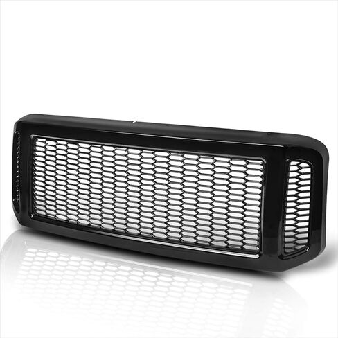 Honeycomb Mesh Pront Pumper Grille Grille متوافق مع 05-07 Ford F250-F550 SD ، Black in Kuwait